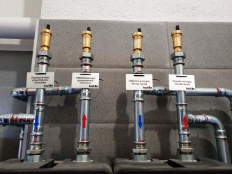 Система отопления теплые полы + радиаторы, разводка водопровода и канализации