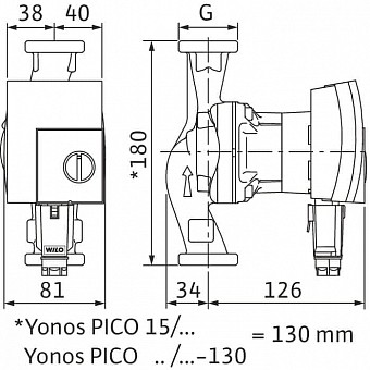 Насос для отопления Wilo Yonos PICO 15/1-6. арт 4164012